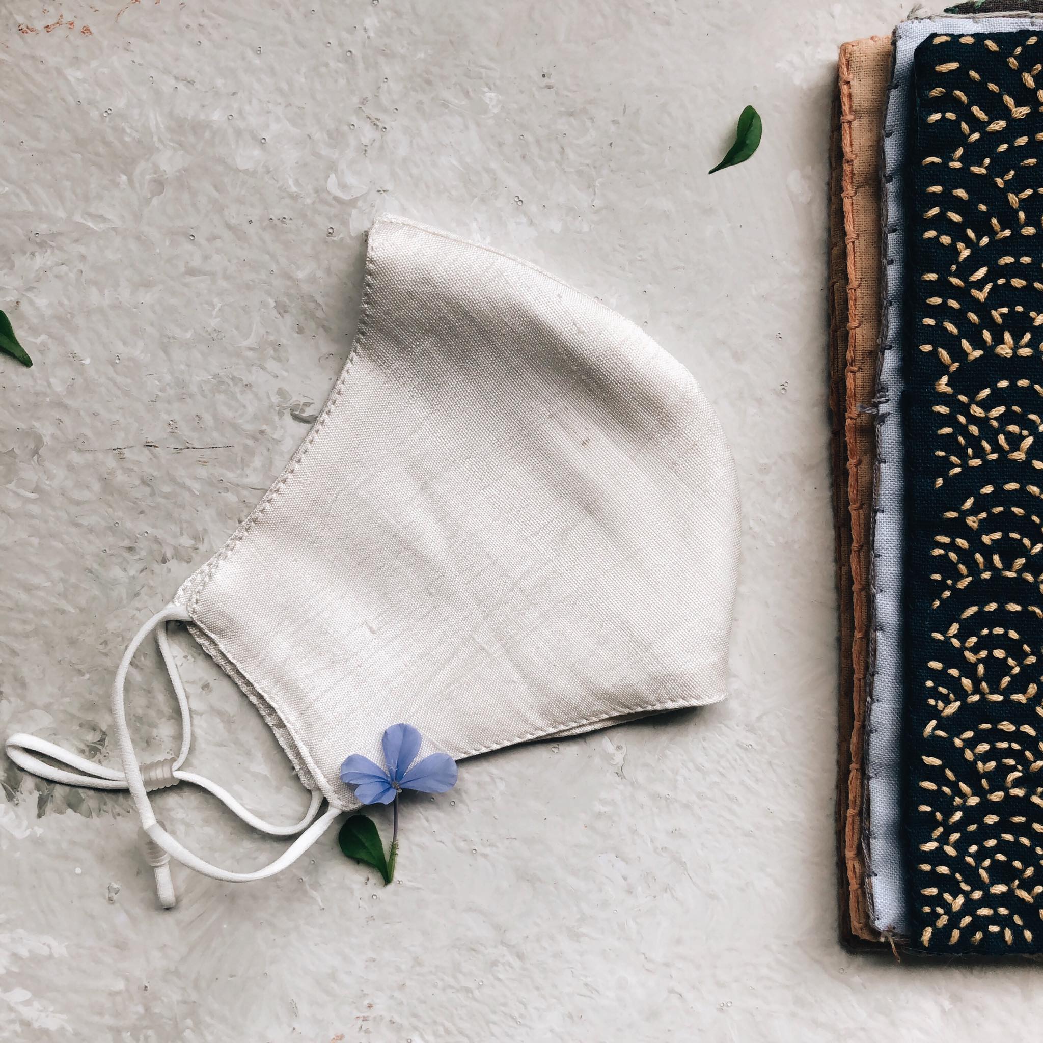 [Linen by Moriko] Khẩu trang 100% tơ tằm dệt tay