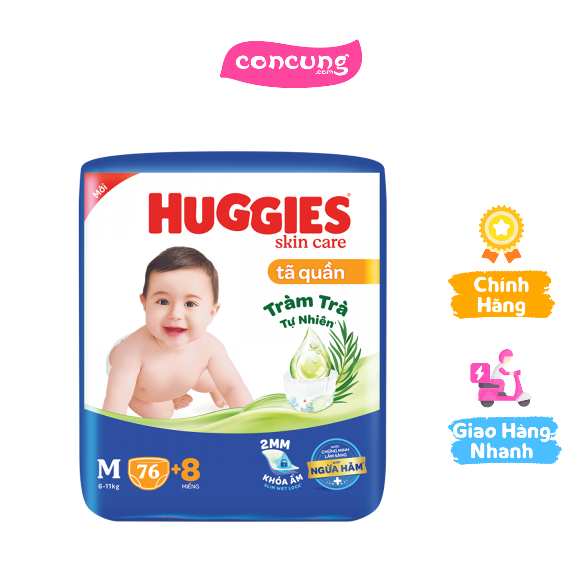 Tã quần Huggies Skincare gói cực đại