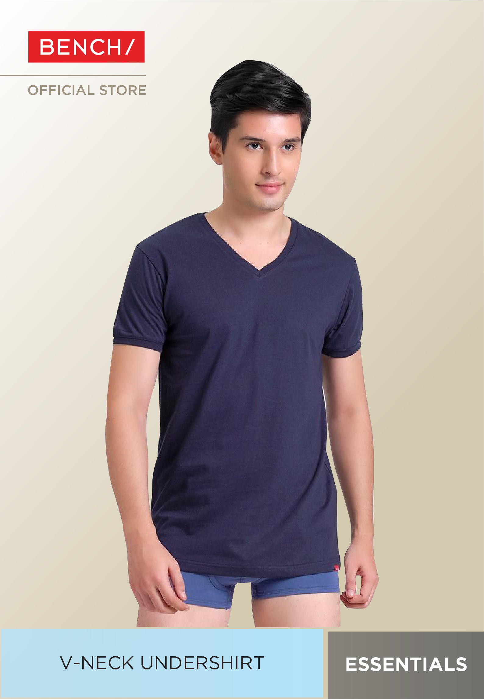 BENCH- BUA0277 V Neck Undershirt Casual Sleeveless Top Stretch Jersey  Fabric Regular Fit Undershirt Combed Cotton Blend - Lazada | Lazada PH