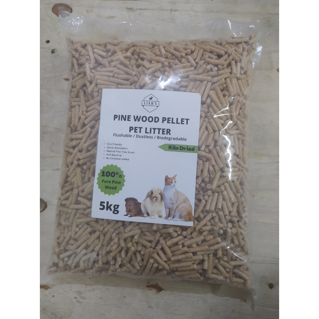 Kiln Dried Wood Pine Pellet for Pet Litter 20kg 40L Lazada PH