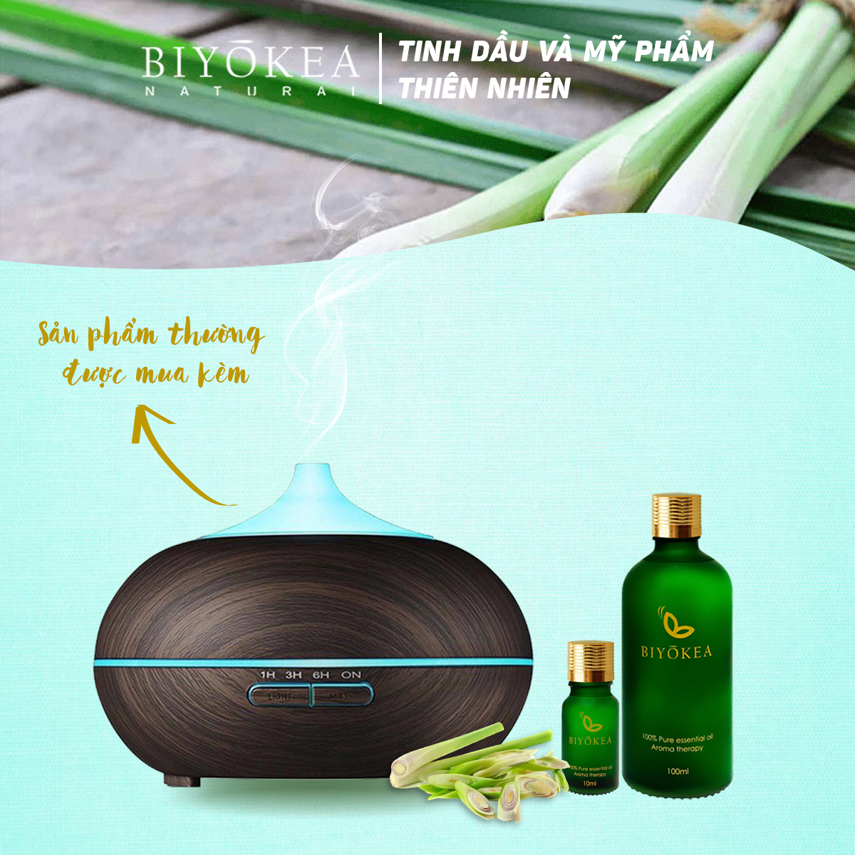 Tinh Dầu Sả Chanh Biyokea 100ml