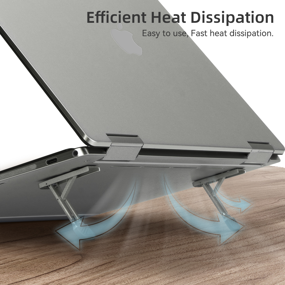 Kebigumei mini laptop xoay lật đứng máy tính xách tay di động hỗ trợ đế đui đèn có thể điều chỉnh Riser khung làm mát phổ quát cho máy tính xách tay máy tính bảng