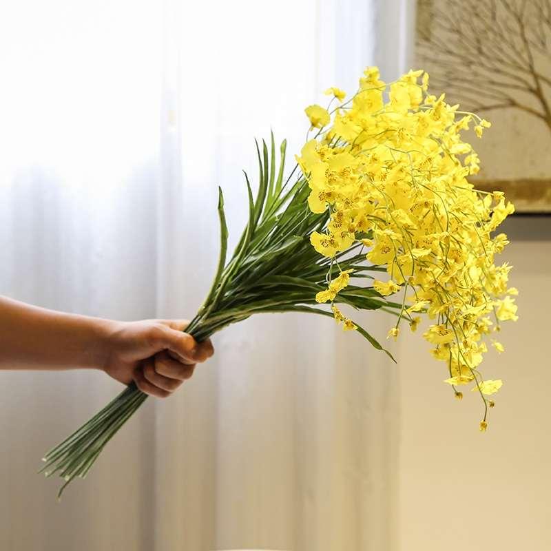 (Hoa lụa) Combo 10 cành lan vũ nữ trang trí