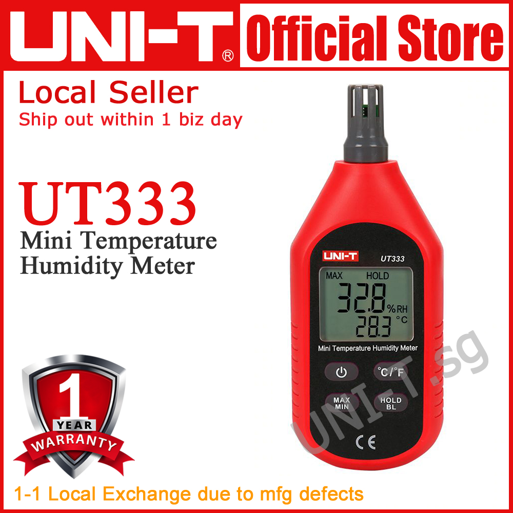 Bomcomi UNI-T UT333 Mini température hygromètre Intérieur Extérieur hygromètre Compteur rétro-éclairage LCD Anémomètre Thermomètres 