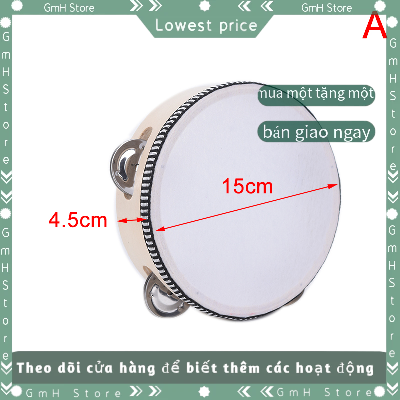 💖Lowest price Trống Tambourine nhạc cụ cho trẻ em trống Tambourine giáo dục âm nhạc