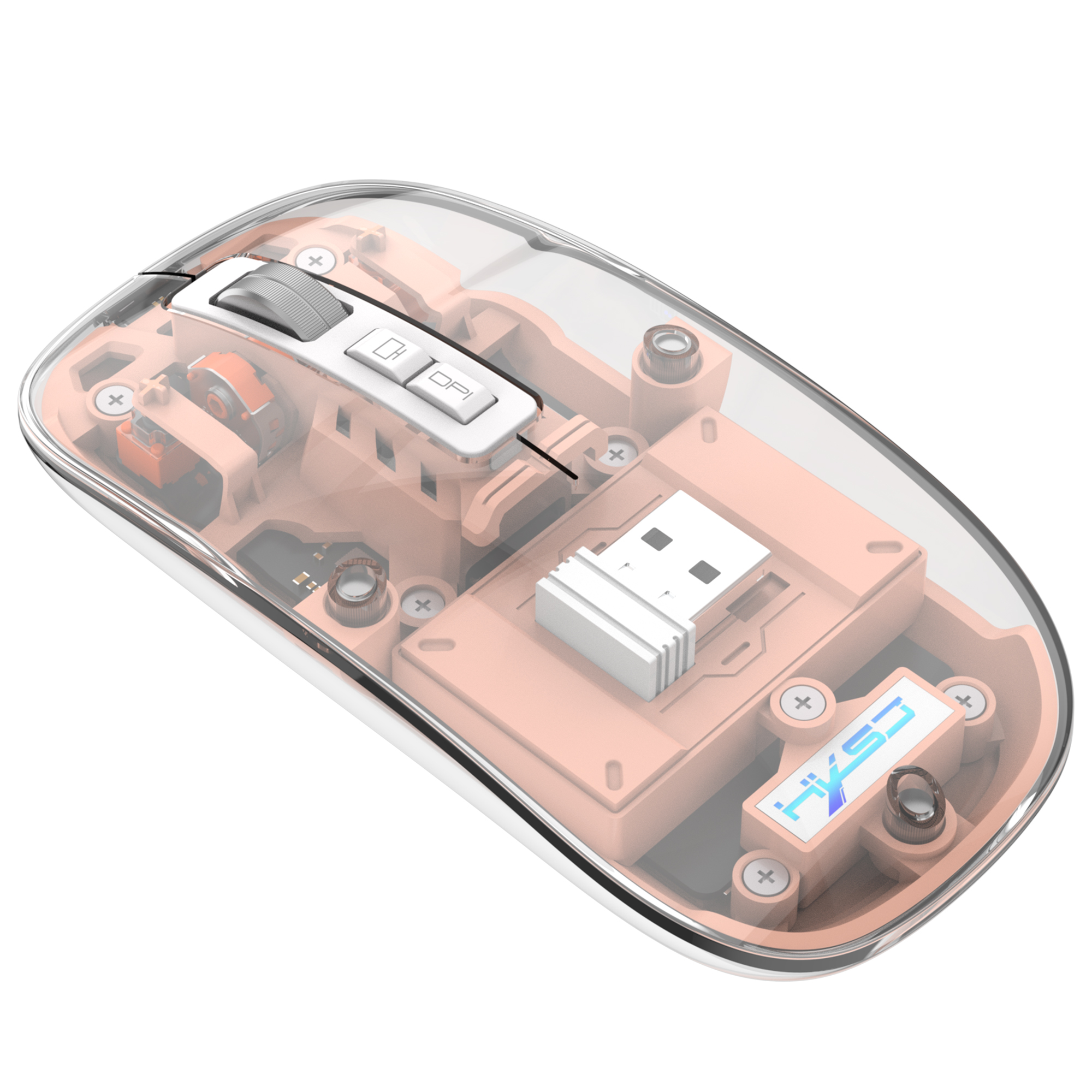 Chuột chơi game 2.4G Bluetooi-Tương Thích chuột không dây Với đèn RGB Có Thể Sạc Lại Trong Suốt chuột cho PC Gamer Máy Tính Xách Tay phụ kiện máy tính xách tay