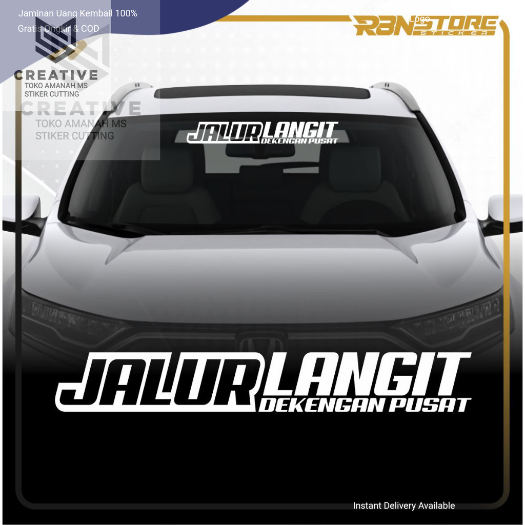 Stiker cutting stiker mobil STIKER JALUR LANGIT KACA MOBIL DEKENGAN