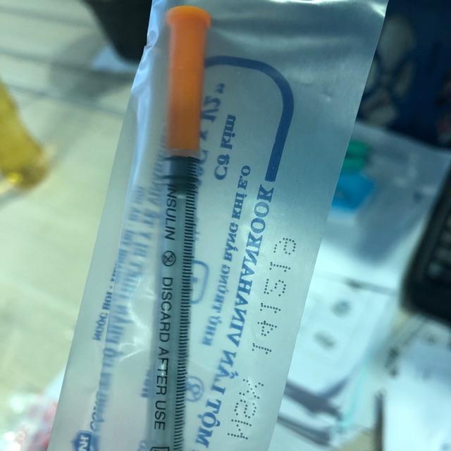 Hộp 100 cây bơm kim tiêm tiểu đường insulin 1cc 1ml 100iu vinahankook