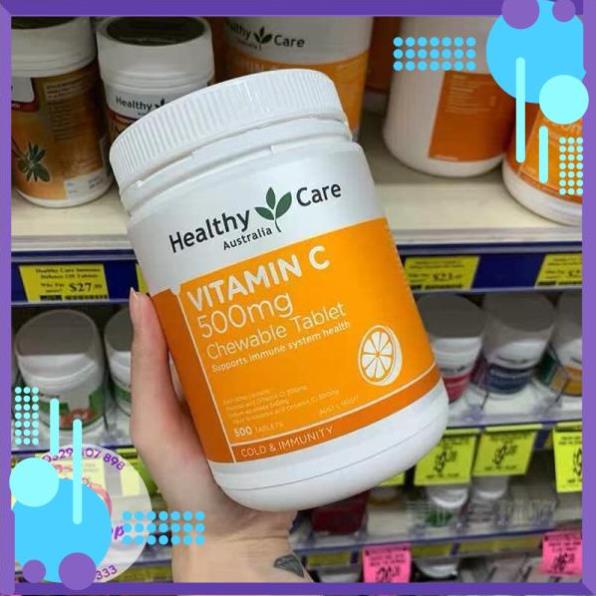 Vitamin C Heathy Care 500mg Hộp 500 Viên Tăng Cường Sức Đề Kháng Mẫu Mới thumbnail