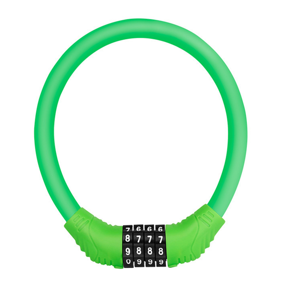 Virwir Bike Lock Cable Heavy Duty Anti Theft Security 4 Digit Resettable Combination Portable Bike Code Lock Cable for Bicycle