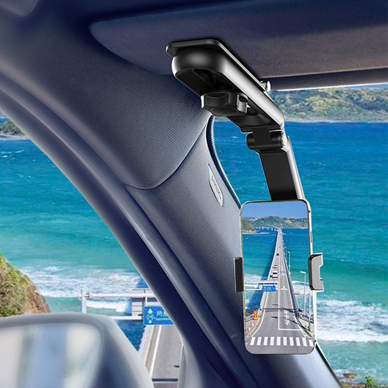 Clip Sun Visor Car Phone Holder 1080 Degree Rotation Cell Phone Support Bracket