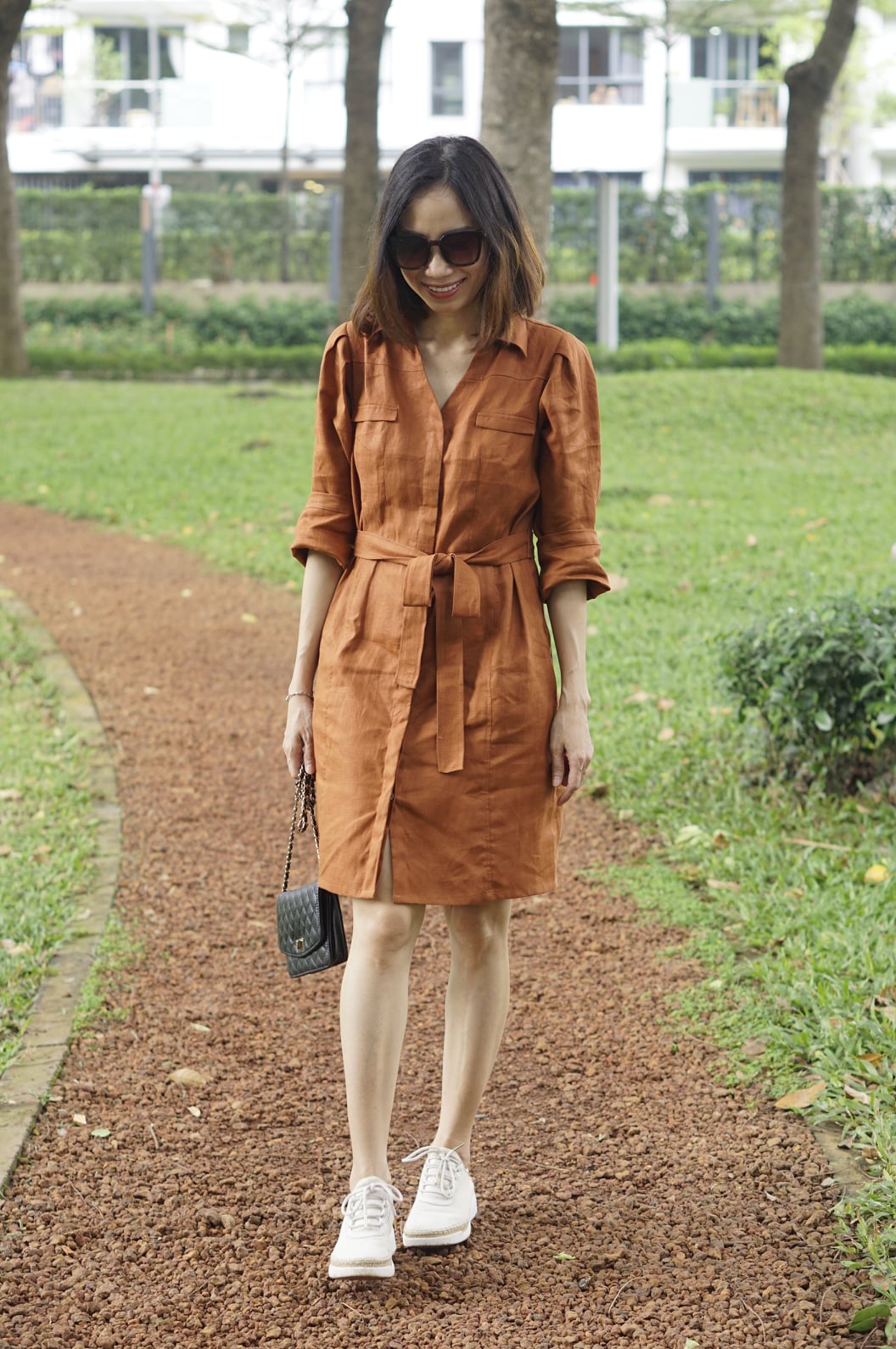 Đầm linen dáng công sở - AMITY MaxMessi