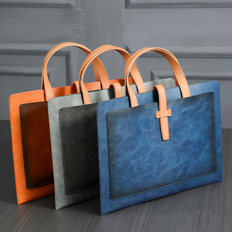 C&K Large capacity briefcase business document bag portable waterproof commuter bag handheld document bag