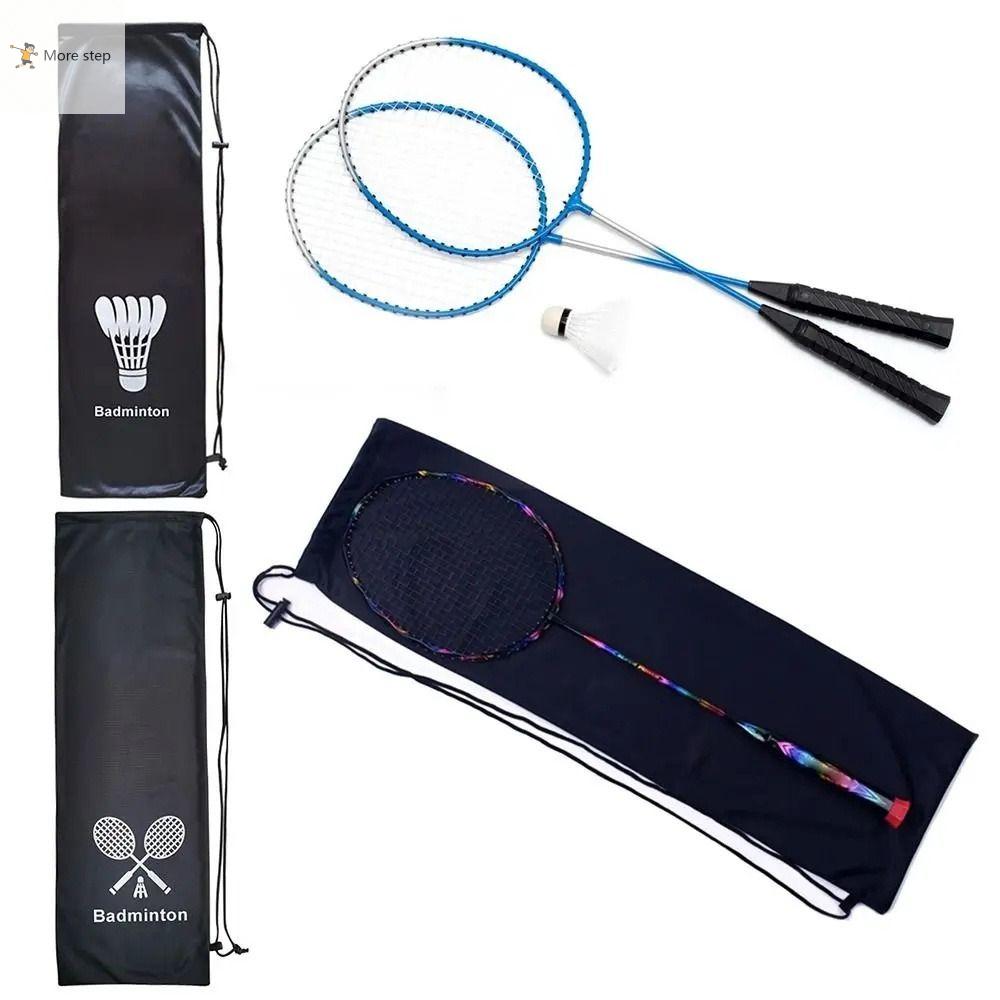 MORE Flannel Cover Badminton Racket Bag Large Capacity Drawstring Pocket