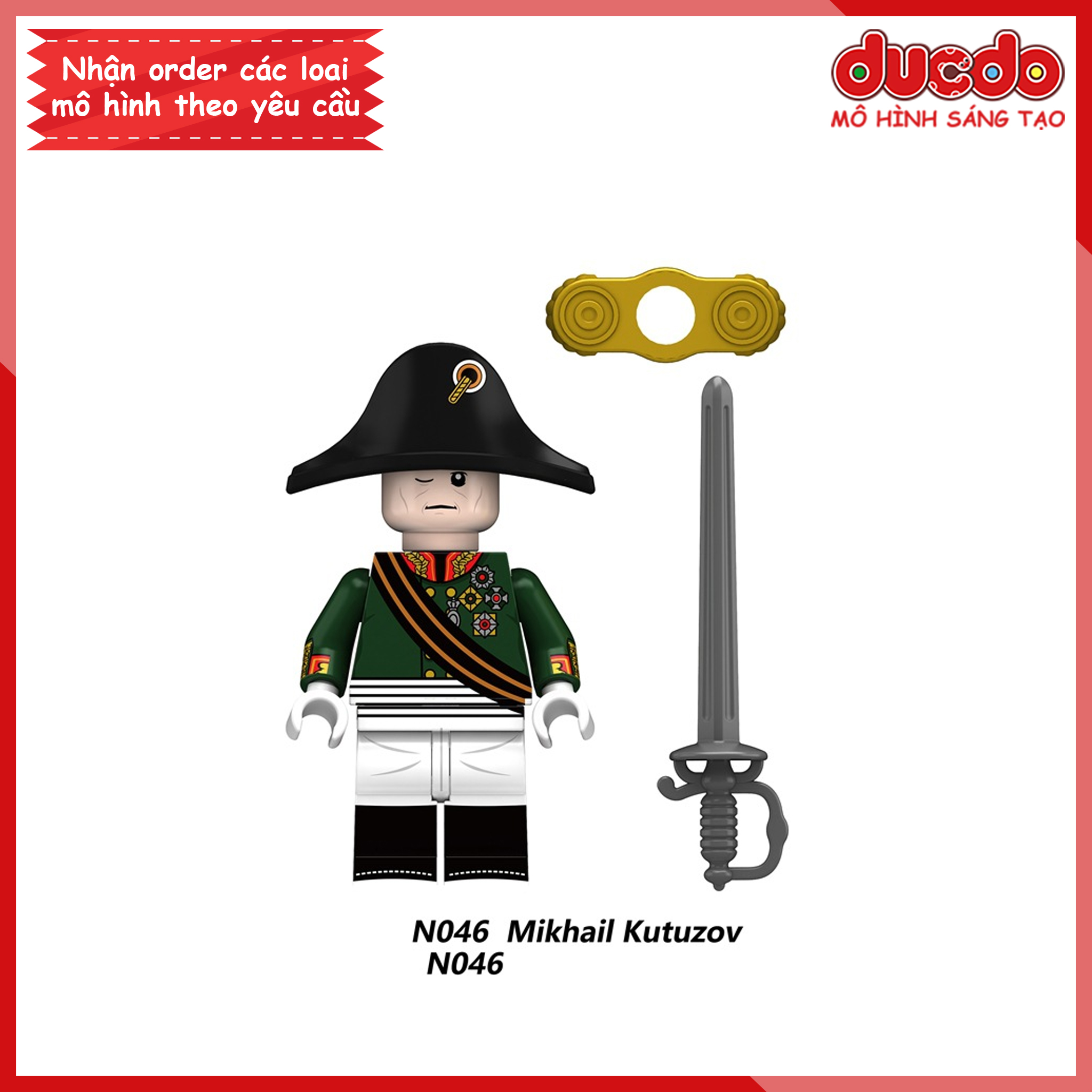 Minifigures lính trong cuộc chiến Napoleon siêu đẹp - Đồ chơi Lắp ghép Xếp hình Mini trung cổ N041 - N044 N045 - N048