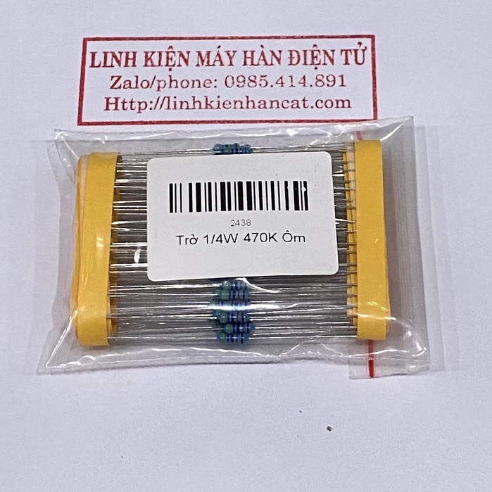 100 trở 1/4w 470k ôm
