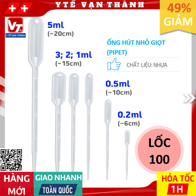✅ ống hút nhỏ giọt nhựa | 0.2ml, 0.5ml, 1ml, 2ml, 3ml, 5ml, 10ml -vt0370 - y tế vạn thành