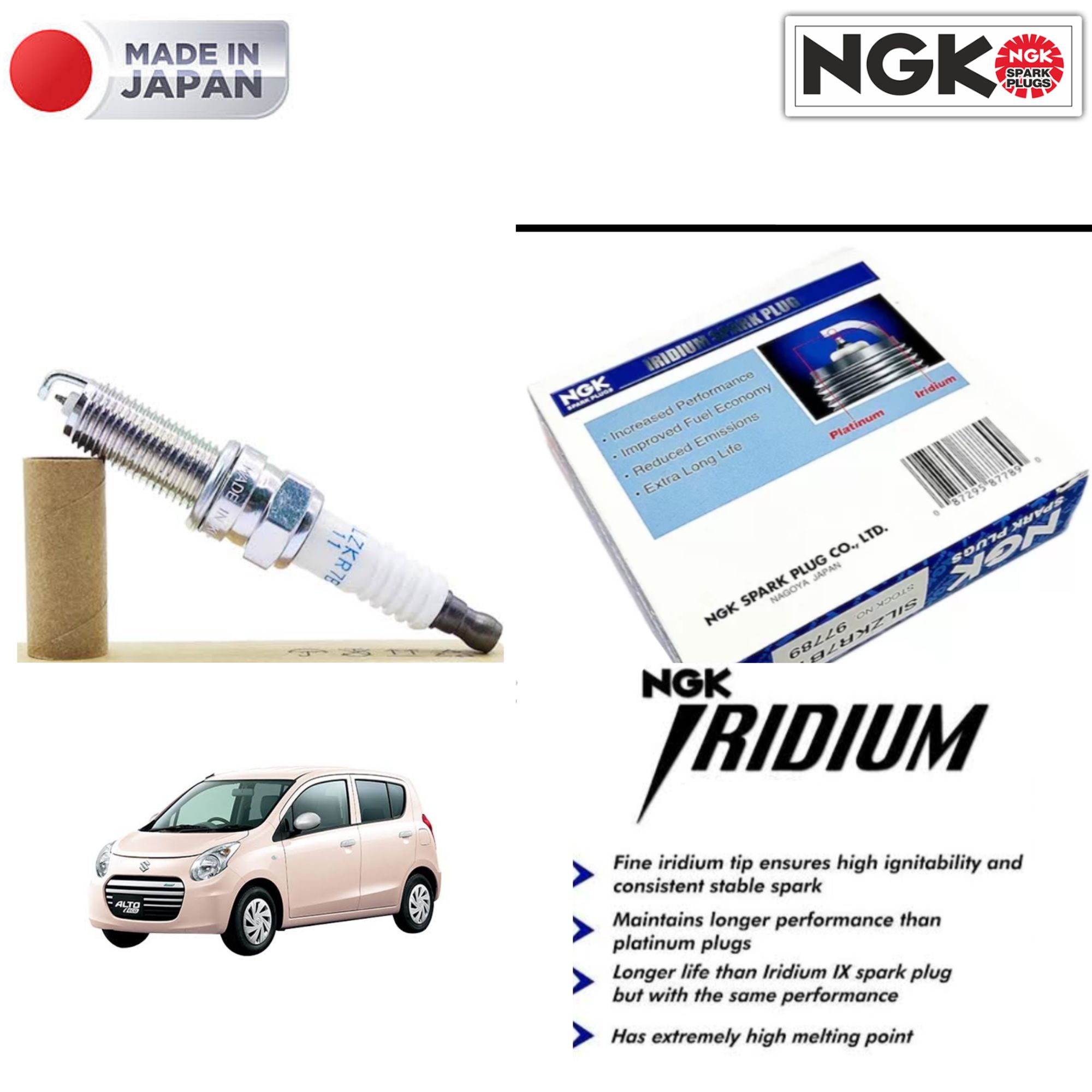 Suzuki Alto Iridium Spark Plug Ngk Japan 1 piece