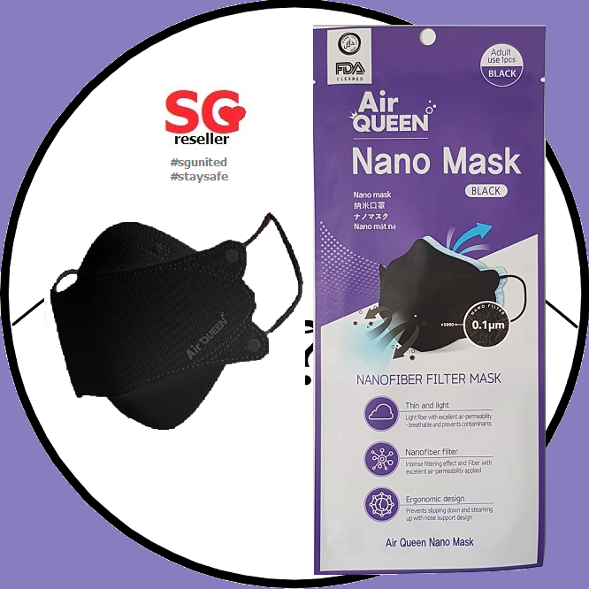 Air Queen Nano 10 pc 3D 3ply KF94 N95 substantial equivalent FDA