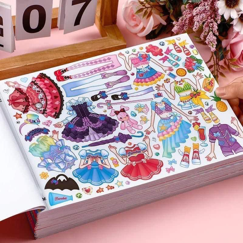 SÉT BỘ 6 QUYỂN STICKER BÓC DÁN CÔNG CHÚA