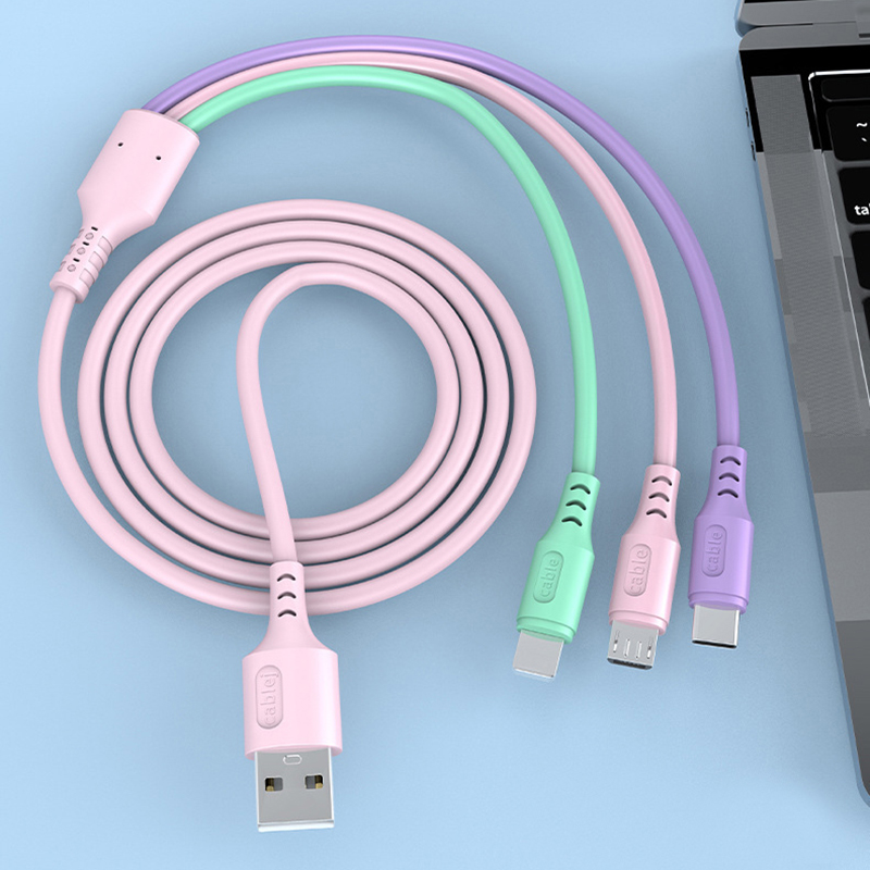 NIEN Fast Charging Apple/ Android /TYPE-C Cable 3 In 1 Charger USB Cable Data Line
