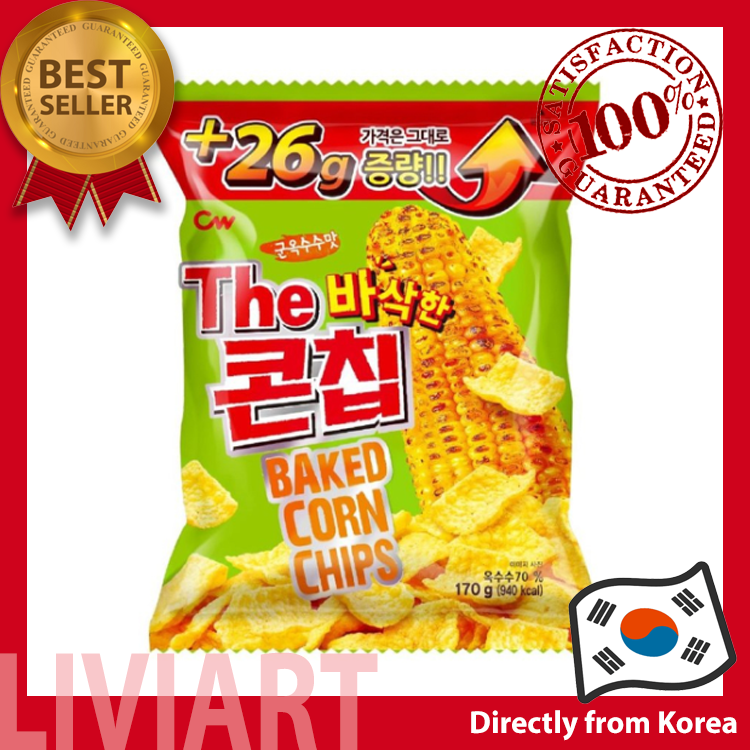 [CW] Extra Crispy Baked Corn Chips Chip Korean Best Selling Snack Food 170g Lazada PH
