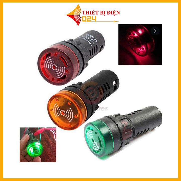 Đèn Báo Nguồn Có Còi AD16-16SM 220VDC