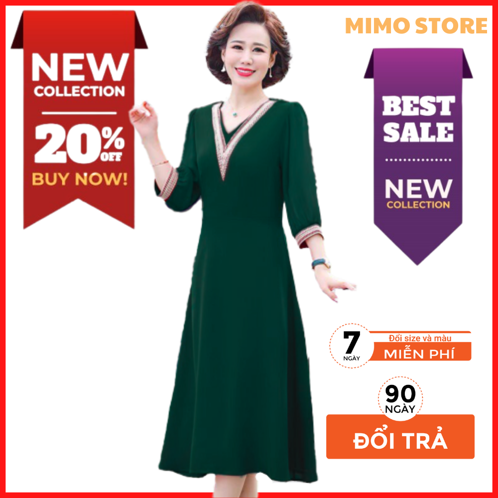 Đầm trung niên , đầm suông , đầm dự tiệc Big Size chất lụa voan mịn, ngắn tay dài phủ gối , kiểu dáng suông có dây rút định hình eo sang trọng, chất liệu mát mẻ ,phù hợp đi tiệc đi du lịch đi chơi đều rất sang trọng Lz01675