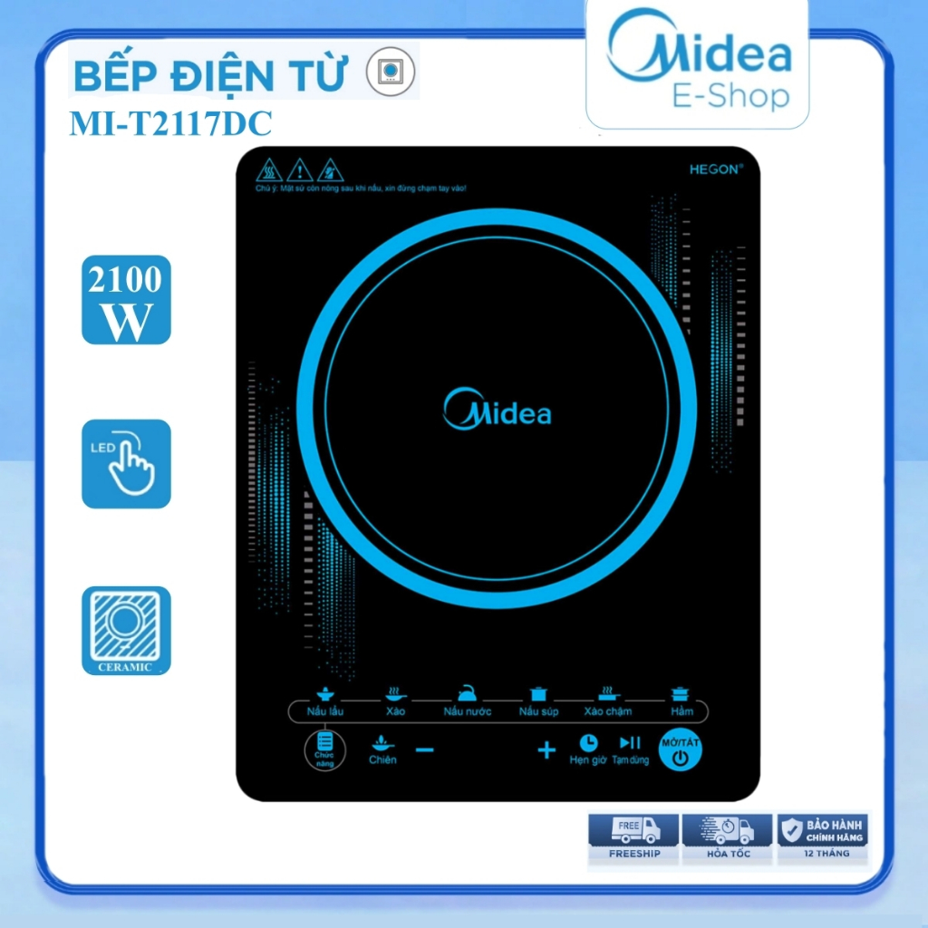Bếp Từ Đơn Midea MI-T2117DC (Công suất 2100W)