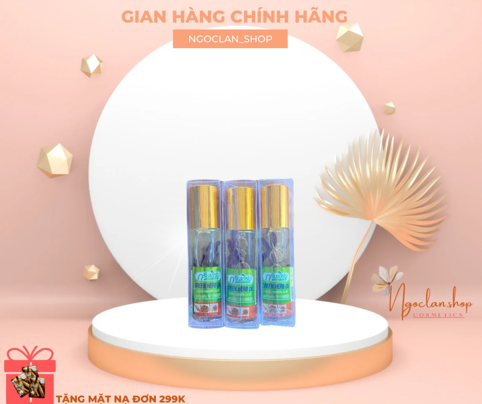 Dầu Nhân Sâm Ginseng Green Herb Oil 8ml - Thái Lan