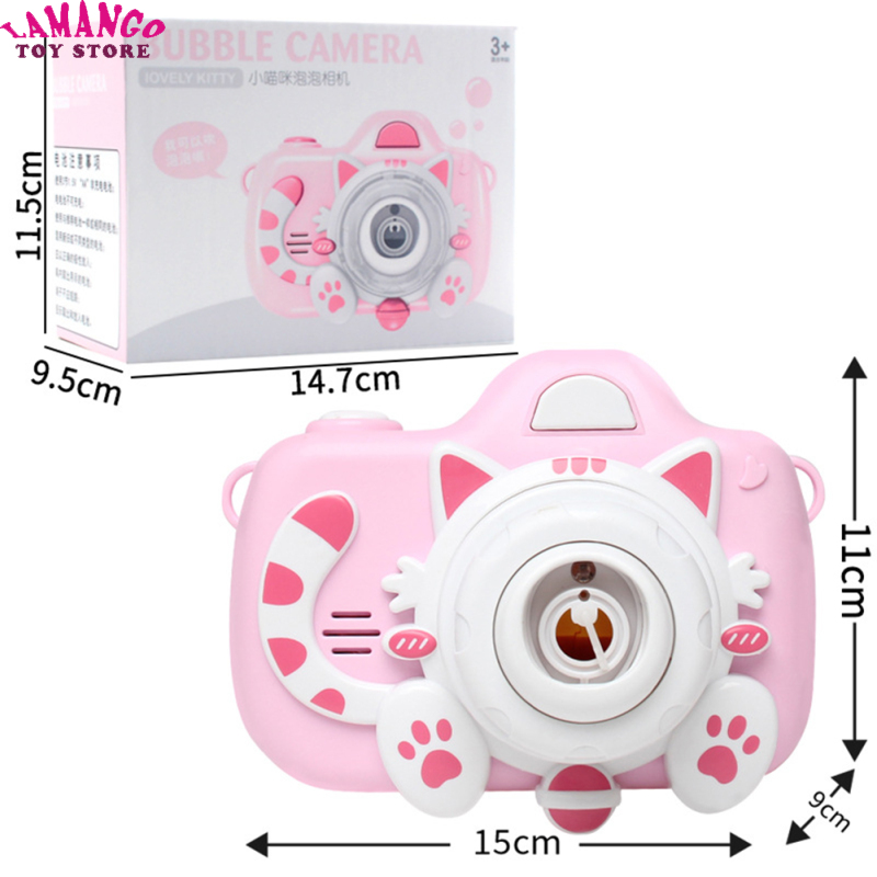 Lamango Fast Delivery Bubble Machine For Kids Cute Cartoon Cat Cow Automatic Bubble Blowing Machine With Light Music Toys For Outdoor Party