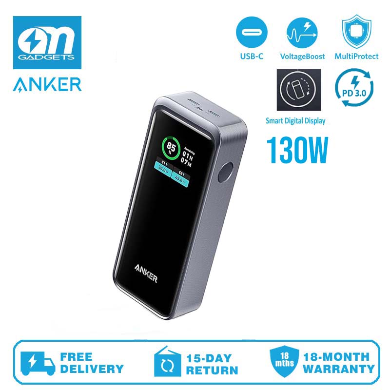 Anker Prime Power Bank, 20,000mAh Portable Charger with 200W Output, Smart  Digital Display, 2 USB-C and 1 USB-A Port Compatible with iPhone 14/13  Series, Samsung, MacBook, Dell, and More 