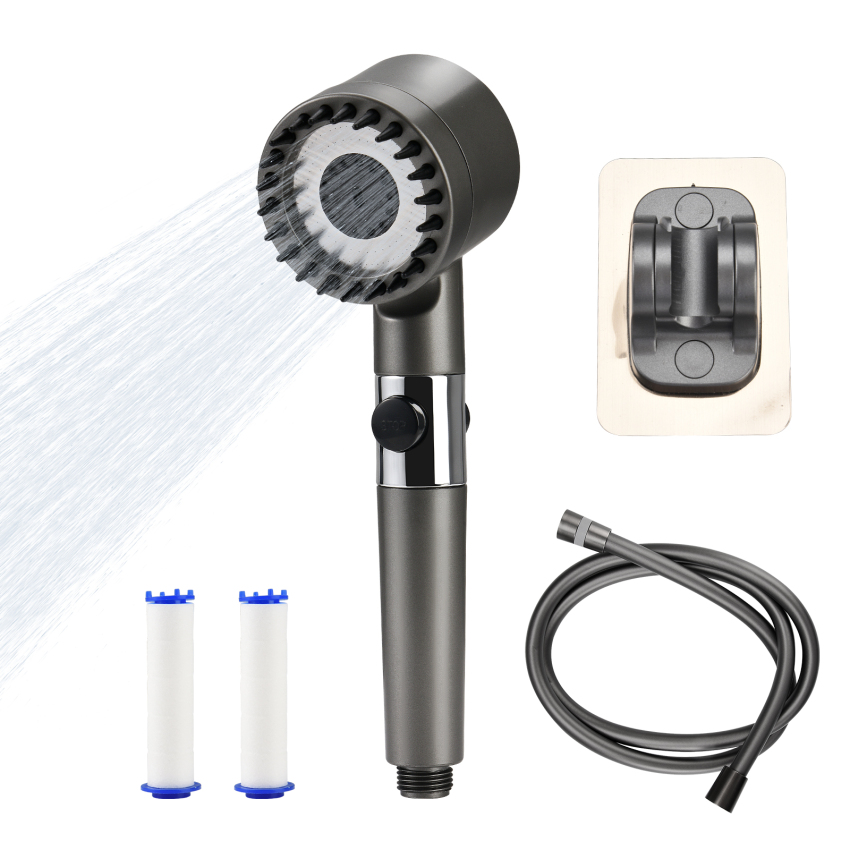 Shower Head With 4 Modes, Water-Saving Shower Head With Water Stop ...