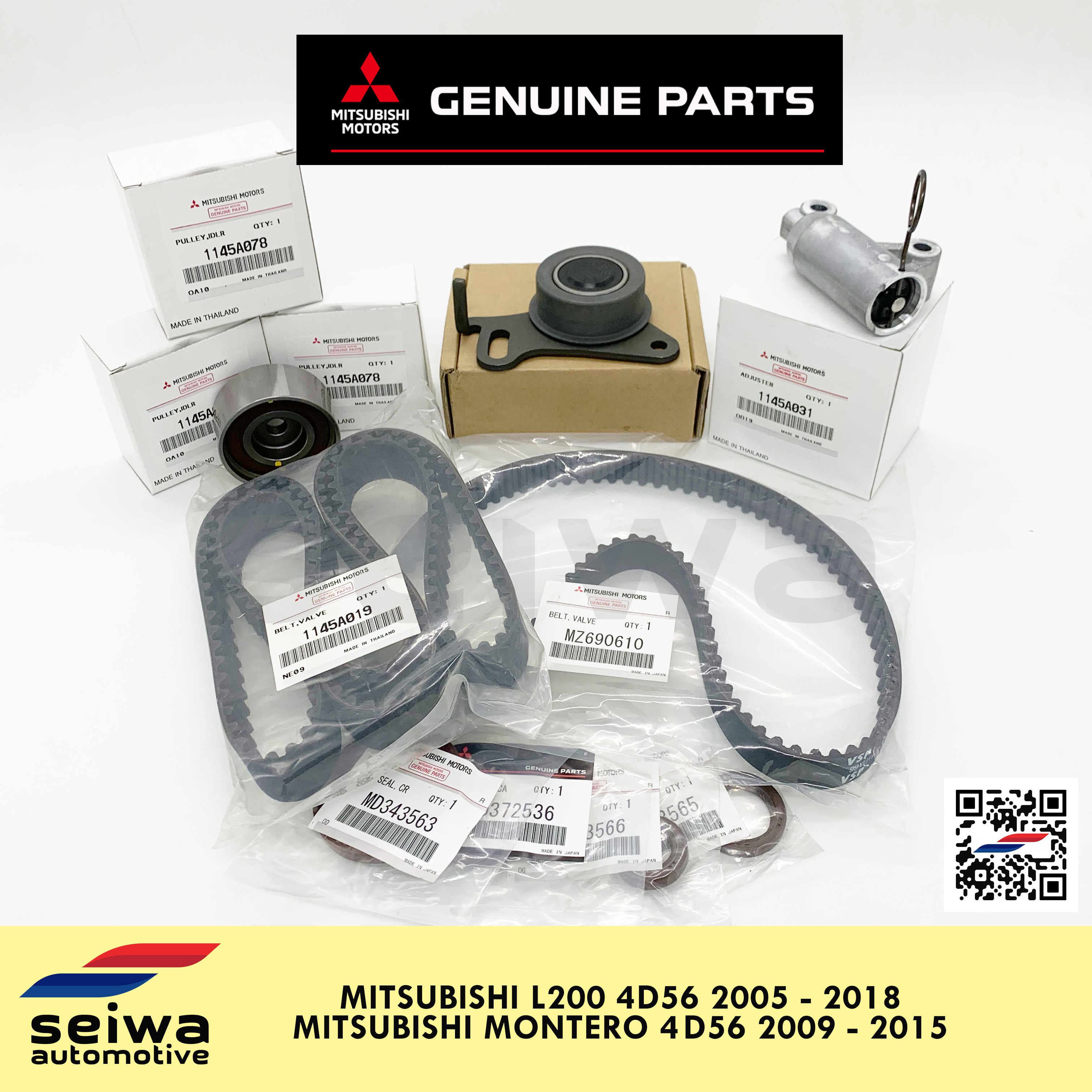 [2009 2015 2.5L] Mitsubishi Montero Timing Belt Basic Package [2005