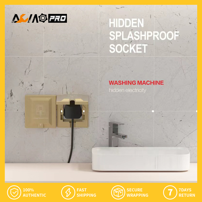 Aumopro 1PC 86 loại tường ẩn Ổ cắm ổ cắm phổ thông ổ cắm nhúng 10A/16A ổ cắm tường Bảng điều khiển Ổ cắm điện với bìa-không thấm nước Splashproof điều chỉnh độ sâu