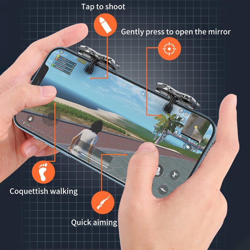 L1 R1 Aim Keys Game Controller X8 Mobile Game Trigger For PUBG Phone ...
