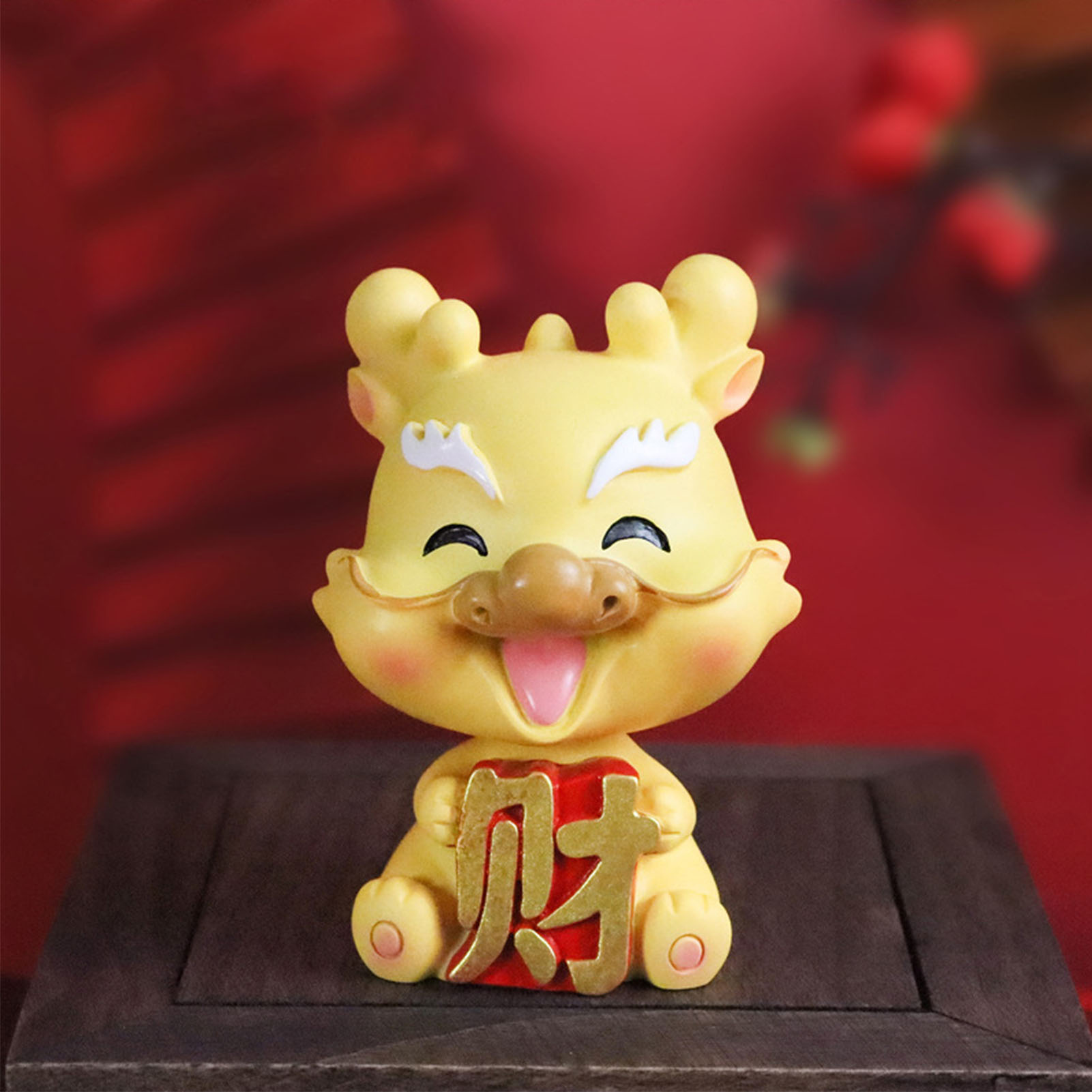 [Judixy] 2024 CNY Dragon Year Mascot Chinese Style Dragon Doll Resin ...