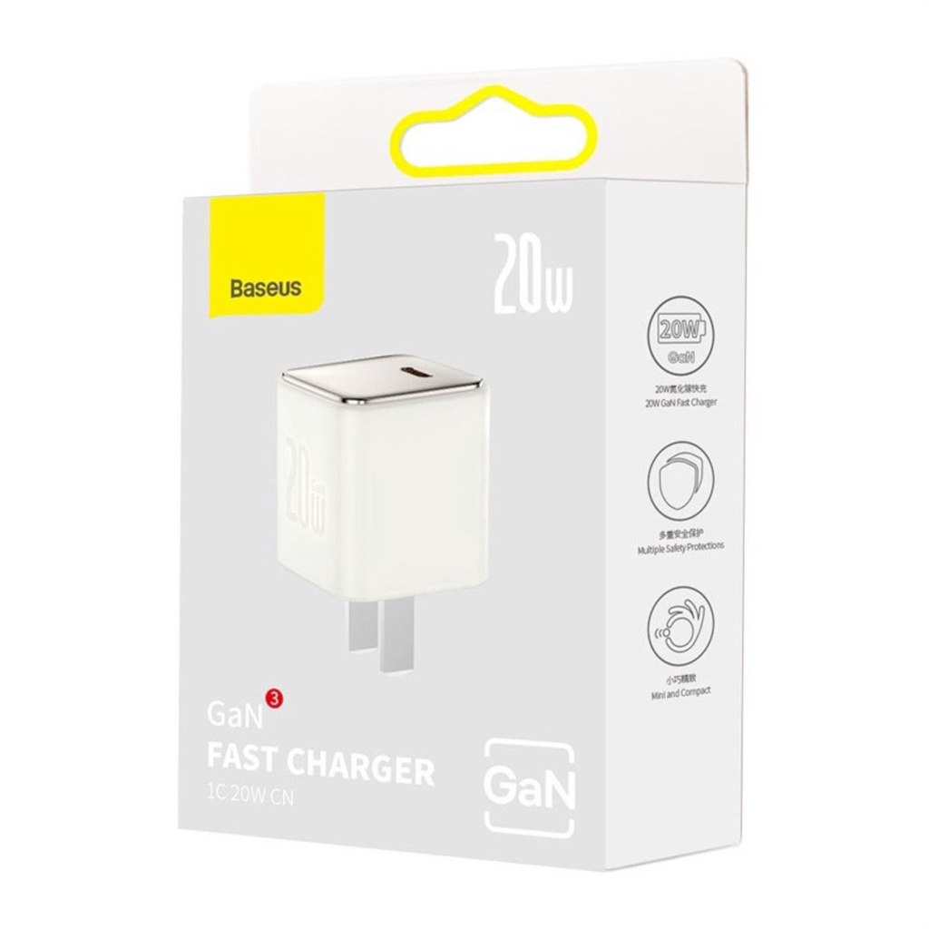 Đầu Sạc Nhanh BASEUS Gan3 (1c Sạc Nhanh 20w)-CCGN02000_