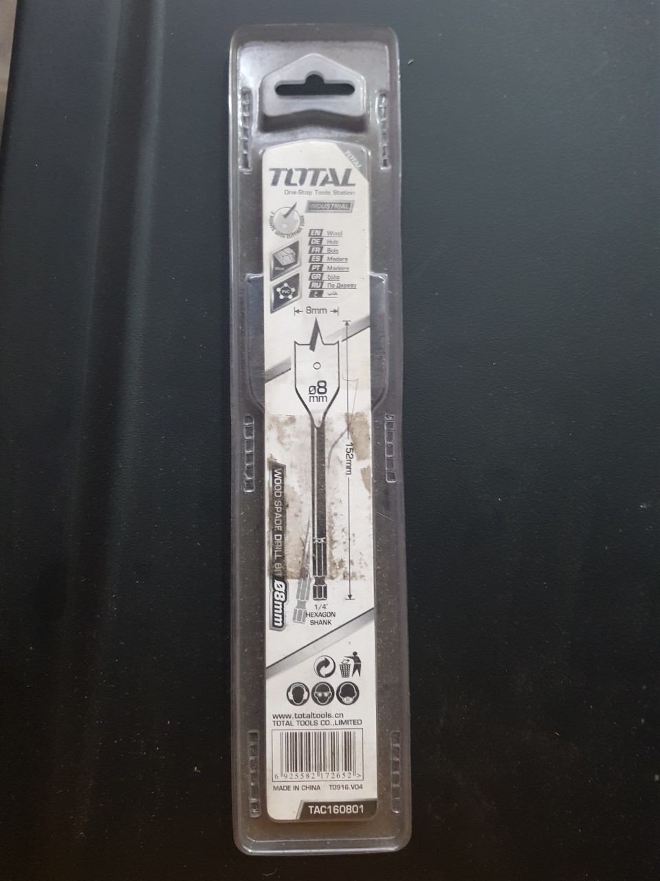 Mũi khoan gỗ đầu dẹp (8mm) Total TAC160801