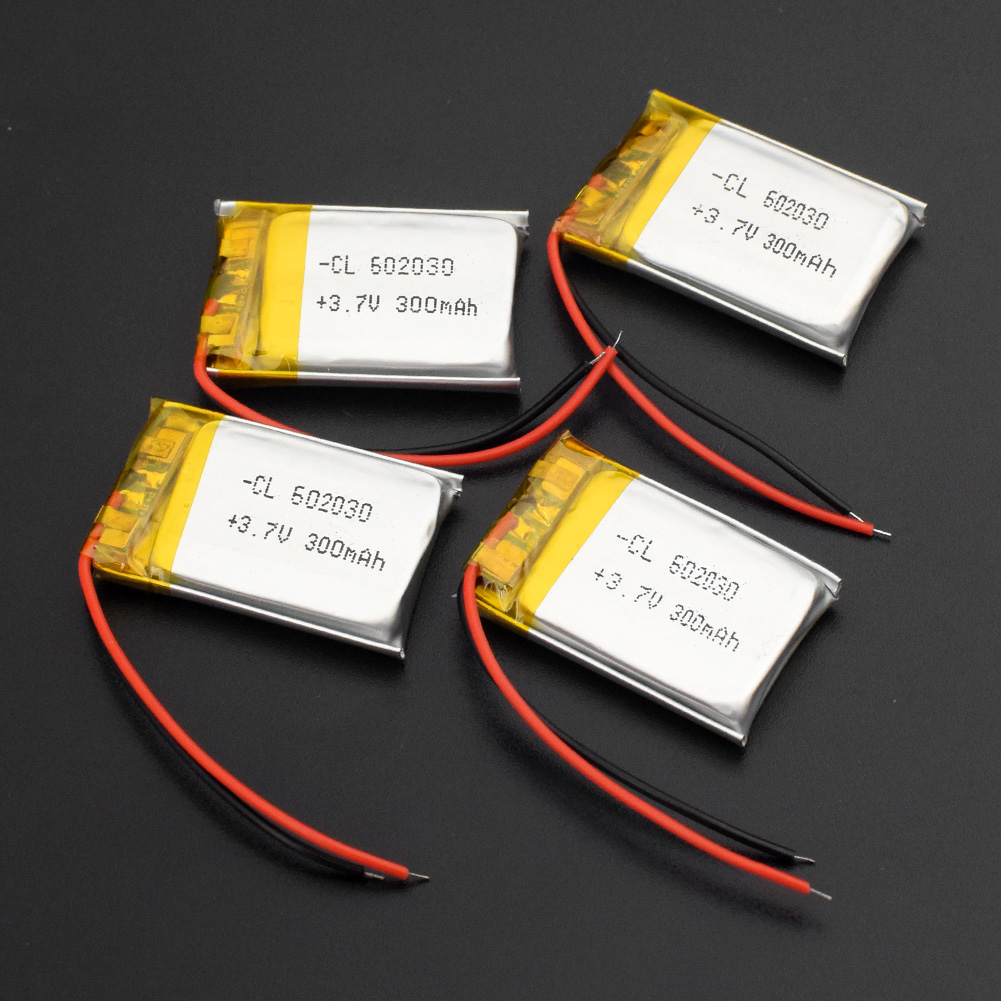 602030 mini Lipo Rechargeable Lithium Battery 300mAh 3.7V Bluetooth MP3 ...