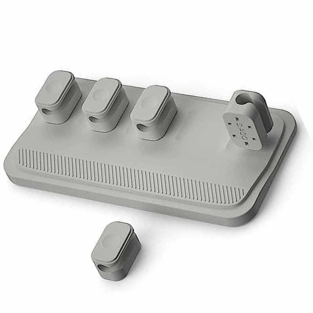 Magnetic Cable Management Holder, Desktop Multipurpose Cord Keeper, 5 Clips