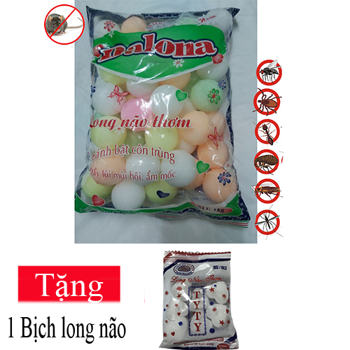 Long não thơm viên chanh lớn Dalona bịch 1kg Tặng 1 bịch long não 20g - khử mùi, xua đuổi chuột, côn trùng, kiến, gián - băng phiến bịch 1 kg
