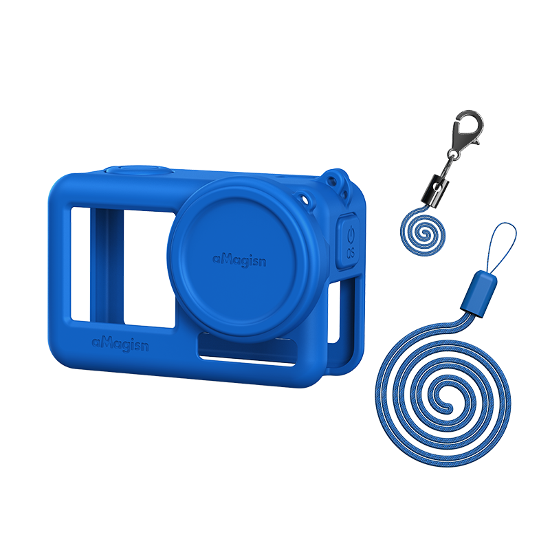 Silicone Case For DJI Action 4 3 + Lens Cap Sport Camera Protective Accessories