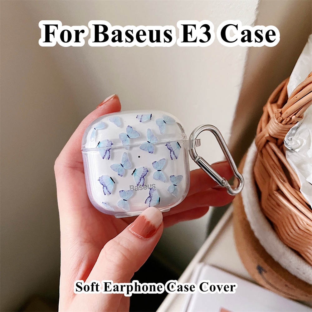 READY STOCK!  For Baseus E3 Case Colorful love heart pattern for Baseus E3 Casing Soft Earphone Case Cover