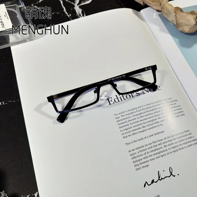 【Bestseller Alert】 Japanese Korean Style Glasses Kamishiro Rize/nishio Nishiki Glasses Half Frame Reverse Frame Glasses Tokyo Ghoul Cosplay.