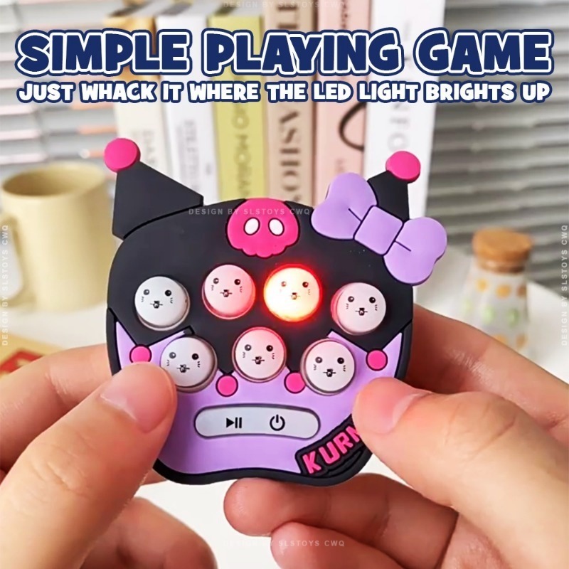 Sanrio Móc Khóa Trò Chơi Điện Tử mini whack-a-mole melody pop it