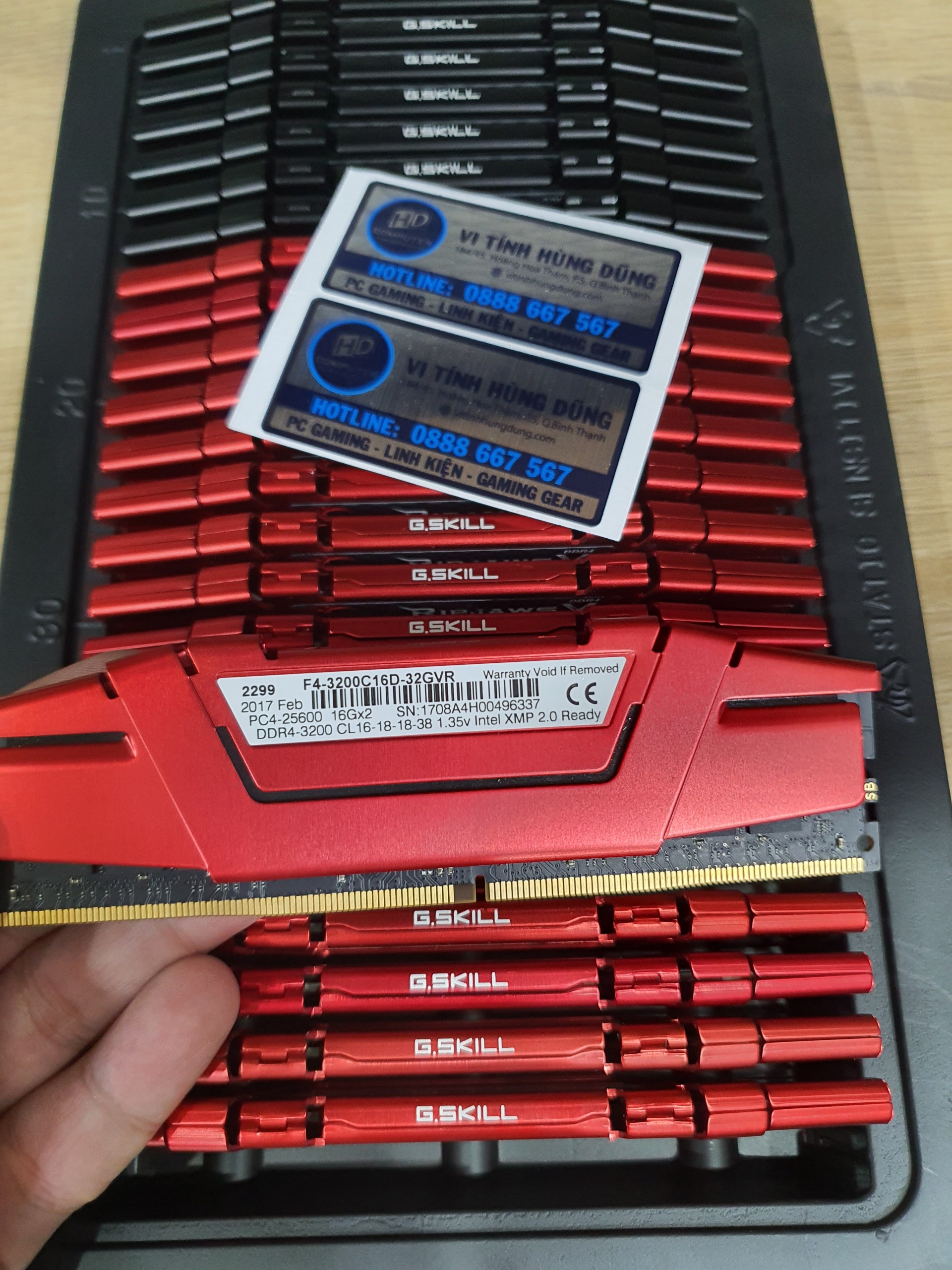 Ram DDR4 Gskill 16G/3200 Ripjaws V (2x 16GB) (F4-3200C16S-16GVK)