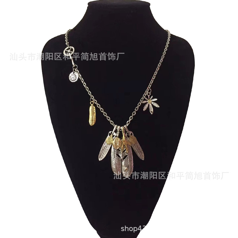 %E3%80%90Must-have%E3%80%91Vintage%20Takahashi%20Original%20Feather%20Necklace%20Men's%20Trendy%20Hip-Hop%20Simple%20Taijiao%20Chain%20All-Match%20Pendant%20-%20Image%204