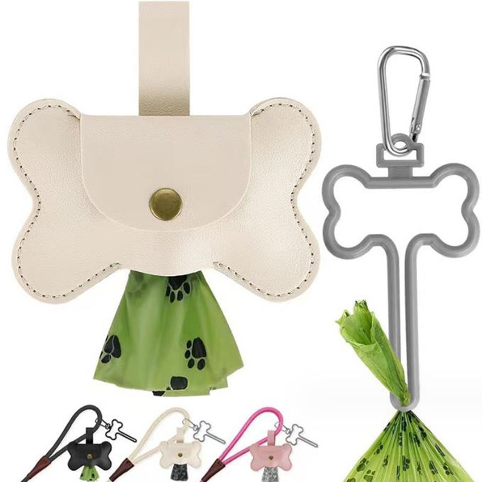 Pet Waste Pouch Organizer Hanging Poop Bag Holder Convenient Pet Poop Bag Dispenser Compact Dog Waste Bag Holder for Outdoor Use
