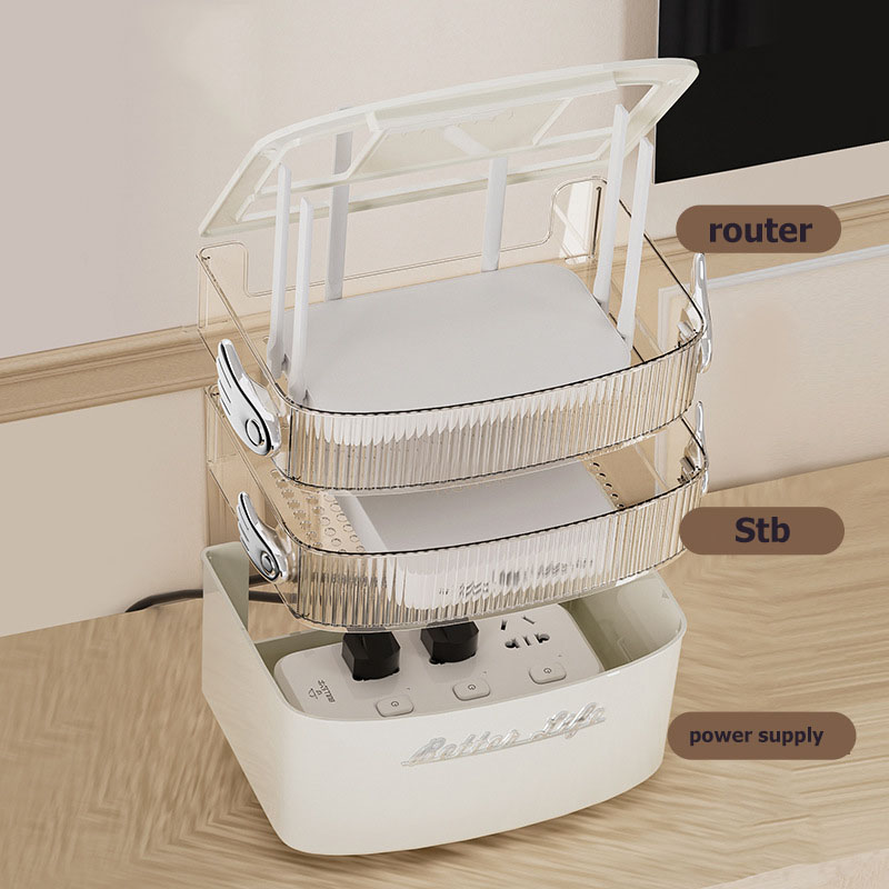 Storage box desktop cable socket light luxury living room storage rack Plastic